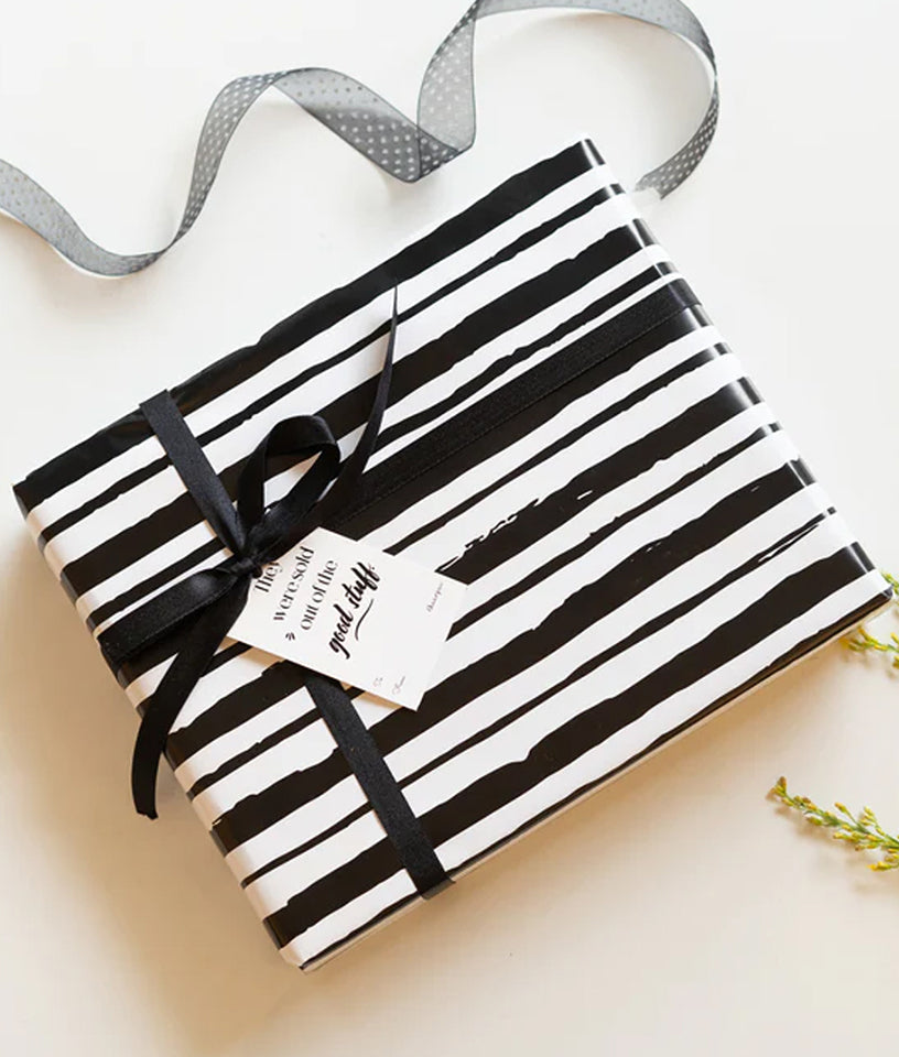 BLACK AND WHITE LINES- GIFT WRAPPING PAPER