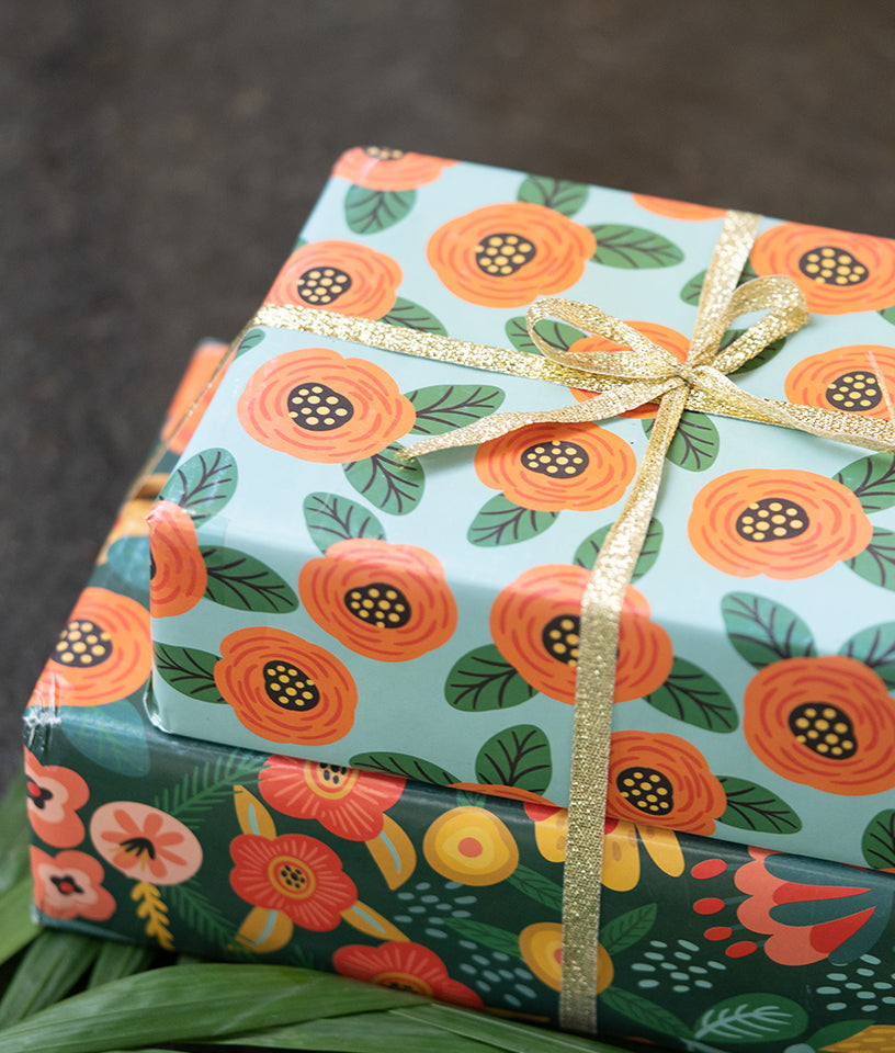 RED FLOWER- GIFT WRAPPING PAPER