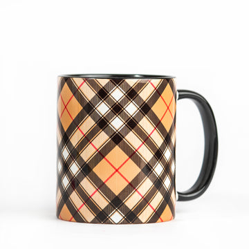 BROWN CHECKS- MUG