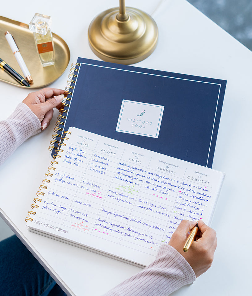 THE VISITOR BOOK - NAVY BLUE