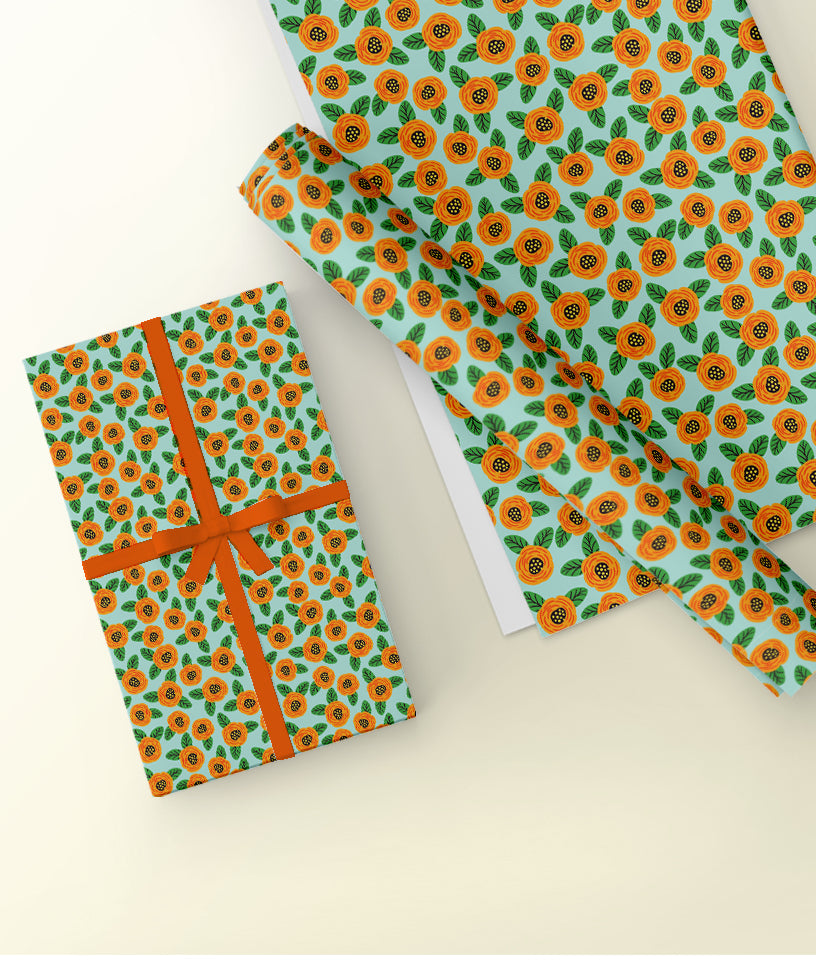 RED FLOWER- GIFT WRAPPING PAPER