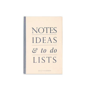 NOTES IDEAS & TO-DO-LISTS (CREAM) - Undated Daily Planner