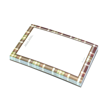 BROWN CHECKS- NOTEPAD