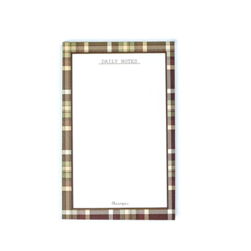 BROWN CHECKS- NOTEPAD