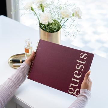 THE VISITORS BOOK - MAROON