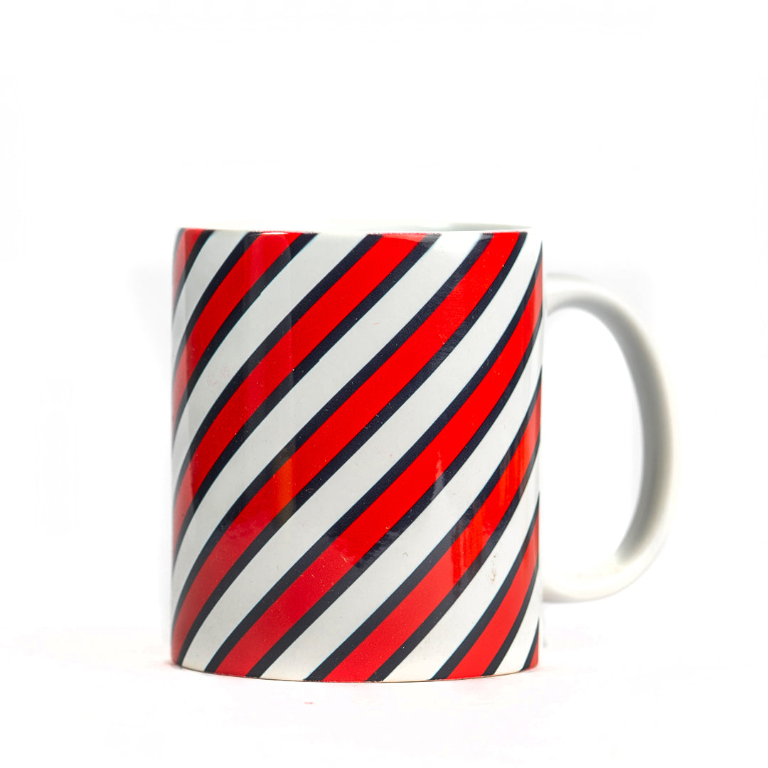 RED AND WHITE STRIPES MUG