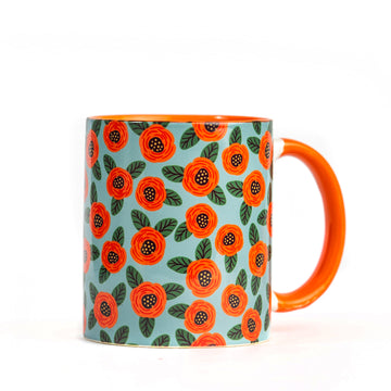FLORAL GREEN MUG