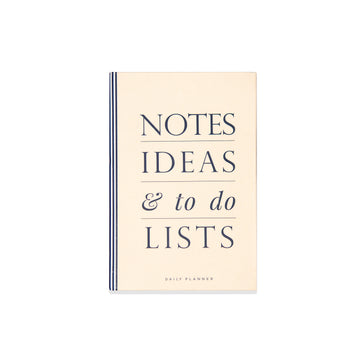 NOTES IDEAS & TO-DO-LISTS (CREAM) - Undated Daily Planner