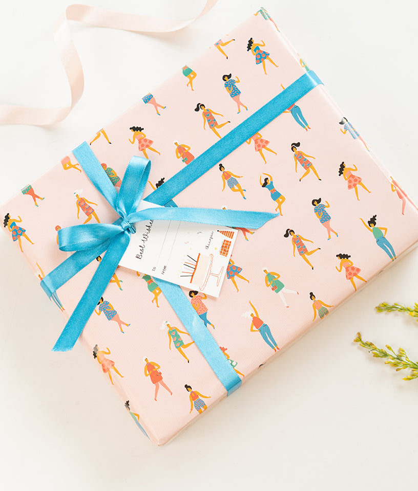 HAPPY GIRLS- GIFT WRAPPING PAPER