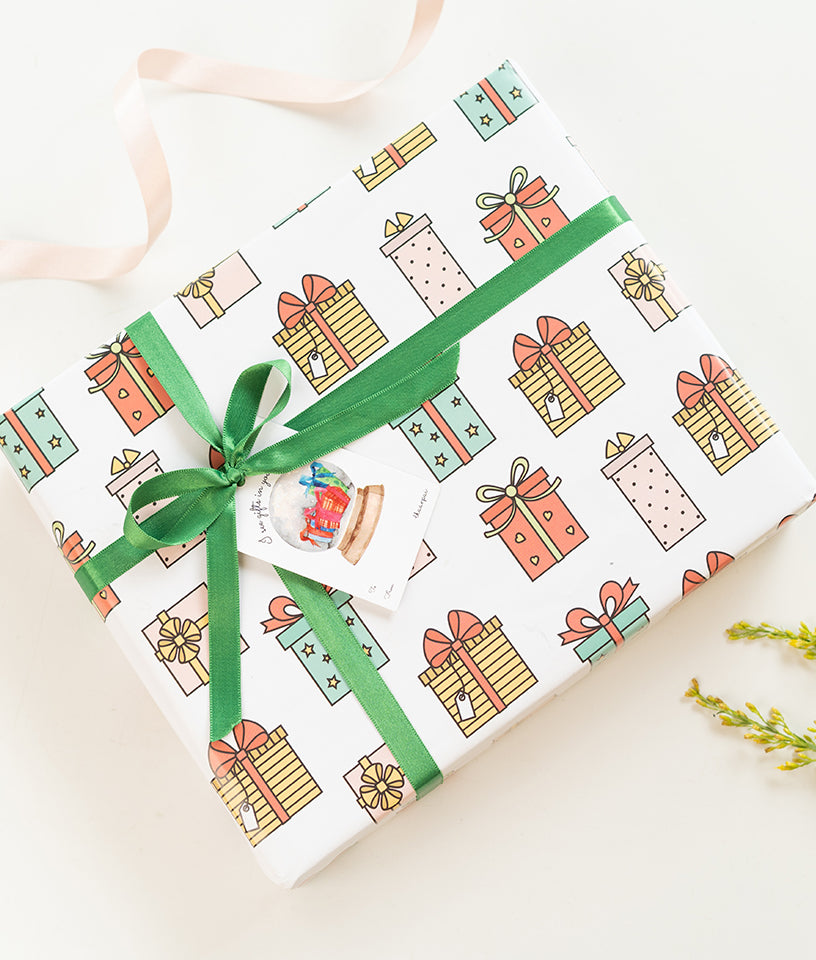 COLOURFUL BOXES PATTERN- GIFT WRAPPING PAPER
