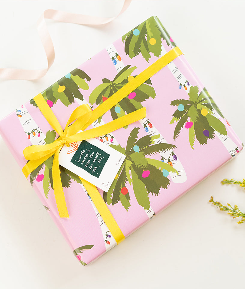 PALM TREE PINK- GIFT WRAPPING PAPER