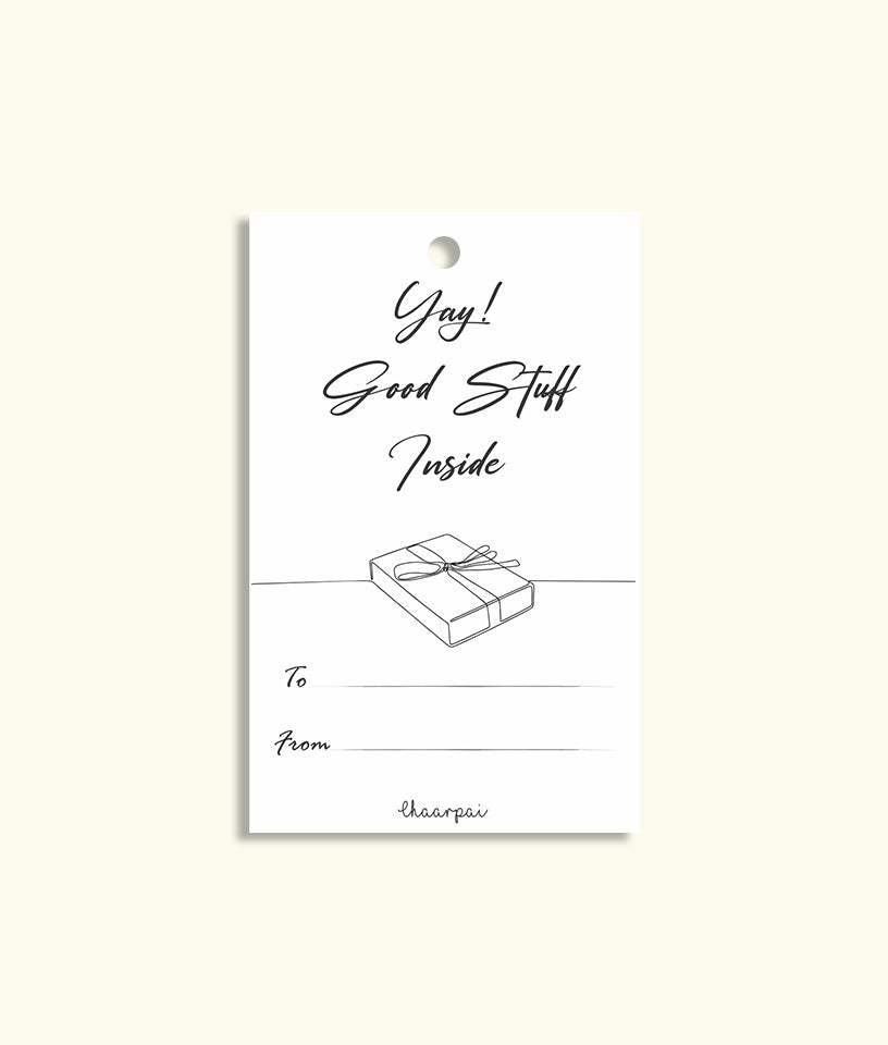 GOOD STUFF INSIDE- GIFT TAG
