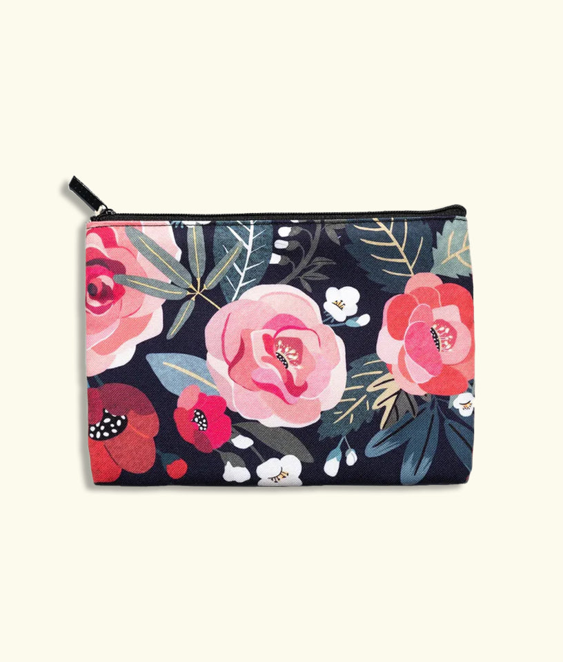DARK FLORAL- POUCH