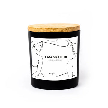 I AM GRATEFUL WHITE-  SCENTED CANDLE