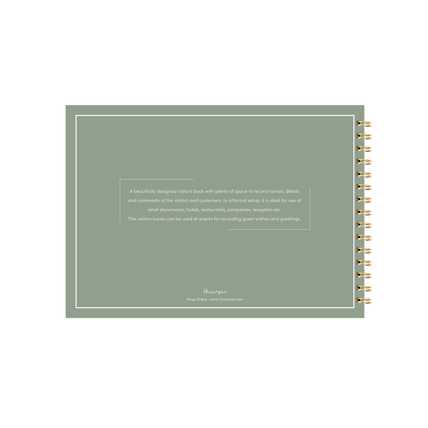 THE VISITORS BOOK - GREEN