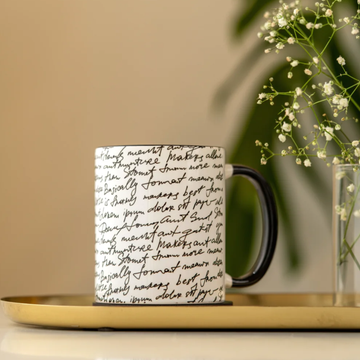 HAND WRITTEN BLACK- MUG