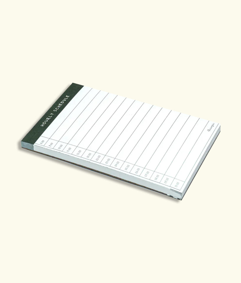 HOURLY SCHEDULE- NOTEPAD