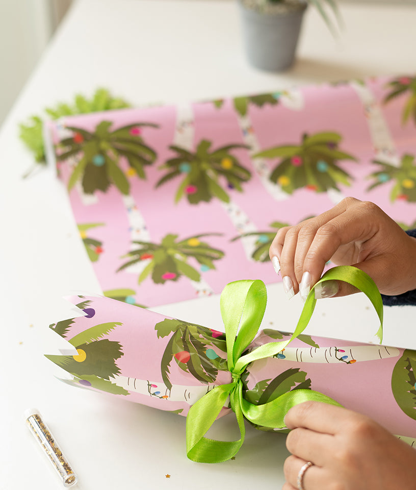 PALM TREE PINK- GIFT WRAPPING PAPER