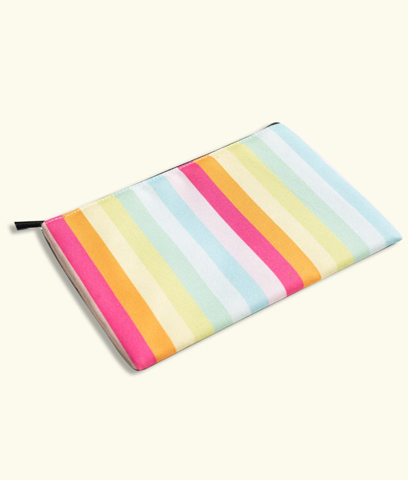 COLOURFUL VERTICAL STRIPES- POUCH