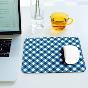 Blue Gingham - MOUSEPAD