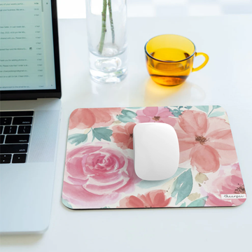 HANDPAINTED FLORAL - MOUSEPAD