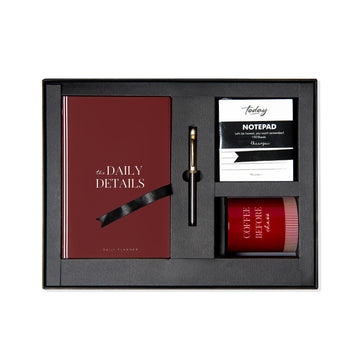 THE DAILY DETAILS (MAROON) - GIFT SET