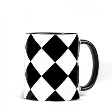 BLACK AND WHITE BLOCK- MUG