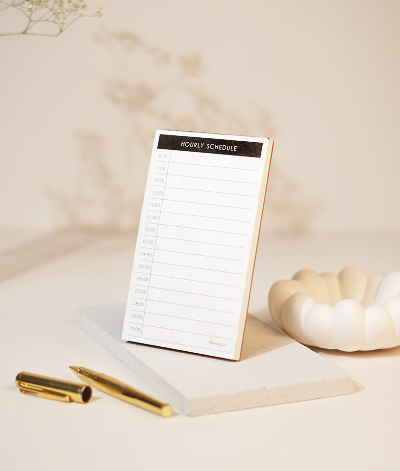 HOURLY SCHEDULE- NOTEPAD