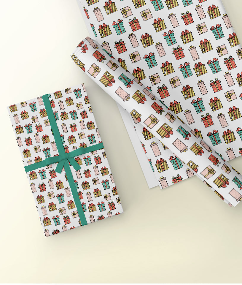 COLOURFUL BOXES PATTERN- GIFT WRAPPING PAPER