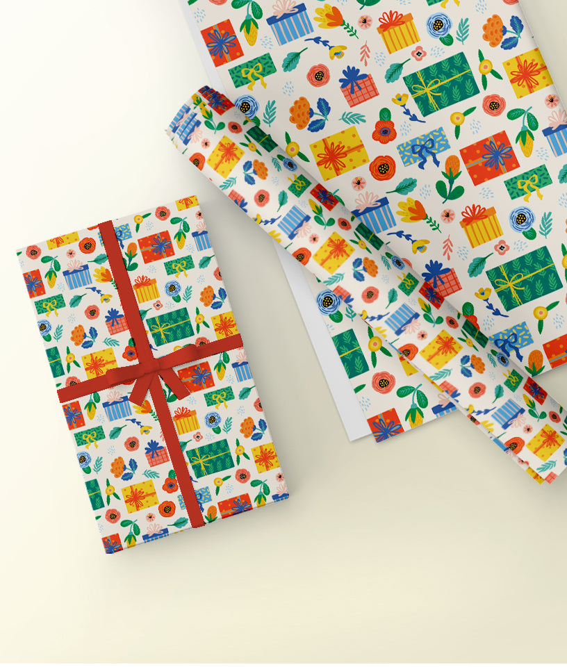 GIFT BOXES PATTERN- GIFT WRAPPING PAPER