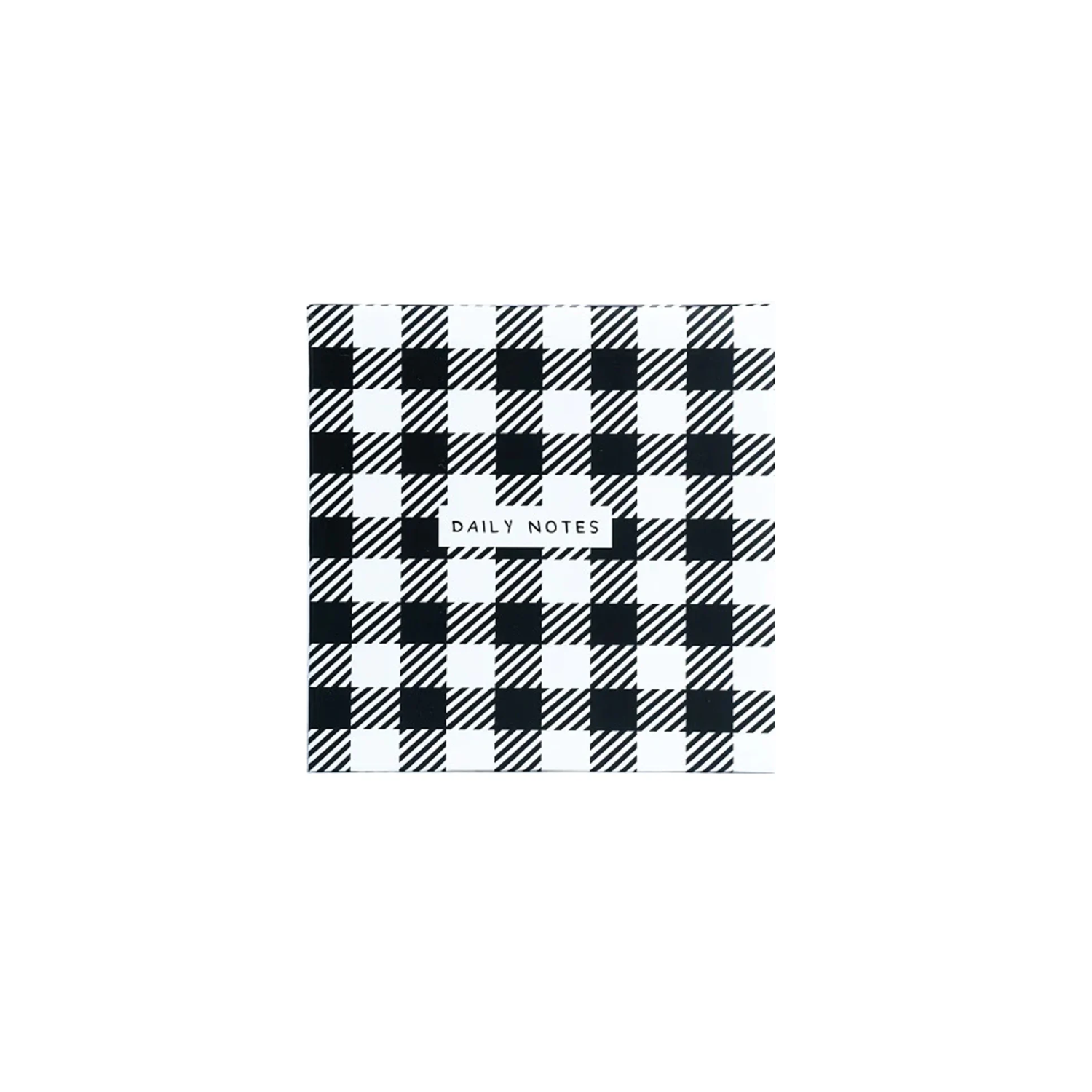 DAILY NOTES BLACK AND WHITE CHECKS- JOTTER NOTEPAD
