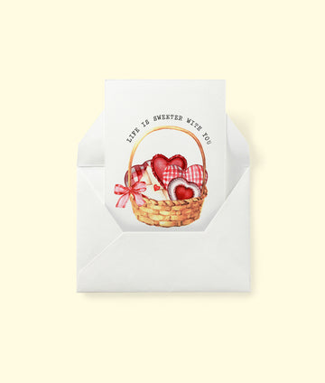 Life is sweeter with you- GREETING CARD