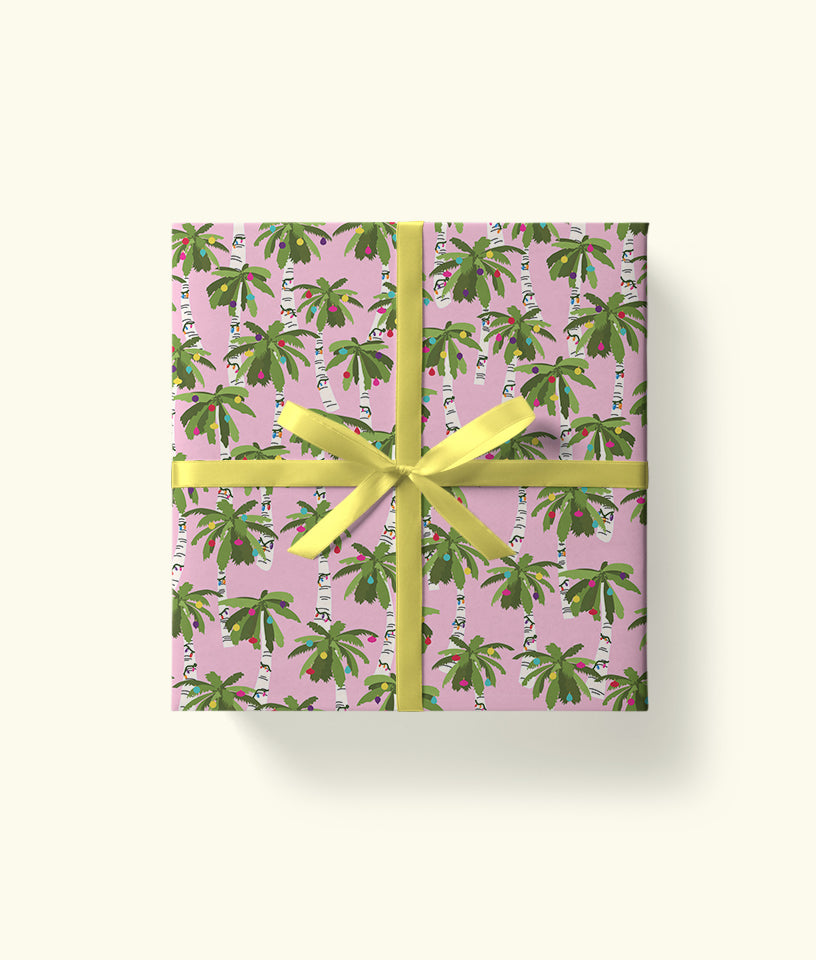 PALM TREE PINK- GIFT WRAPPING PAPER