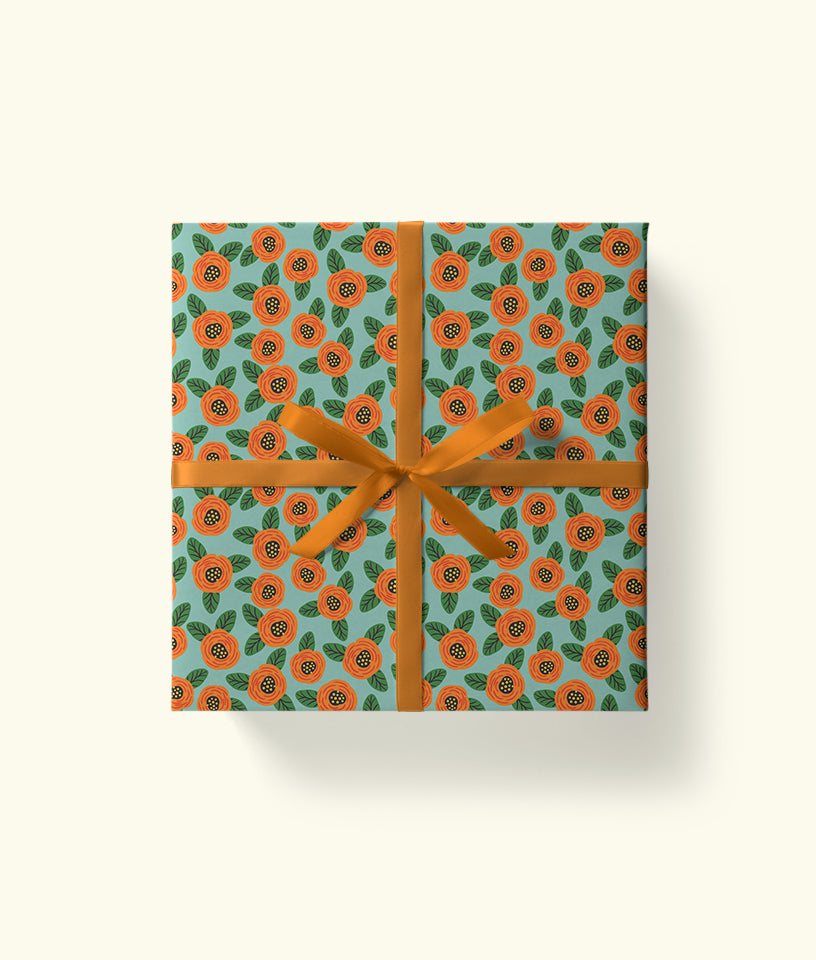 RED FLOWER- GIFT WRAPPING PAPER