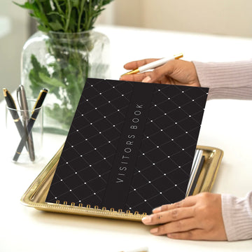 THE VISITORS BOOK - BLACK DIAMOND PATTERN
