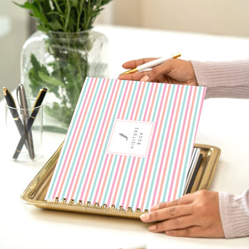THE VISITORS BOOK - COLORFUL STRIPES PATTERN