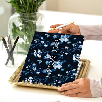 THE VISITORS BOOK - NAVY BLUE FLORAL