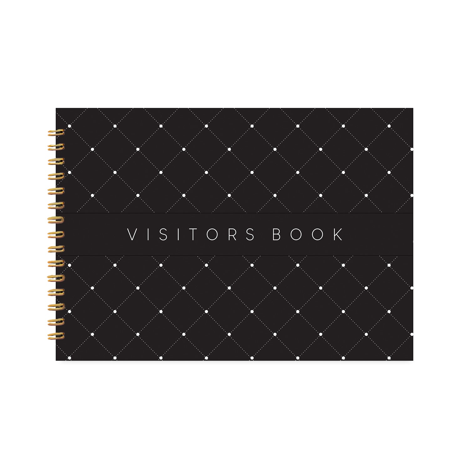 THE VISITORS BOOK - BLACK DIAMOND PATTERN