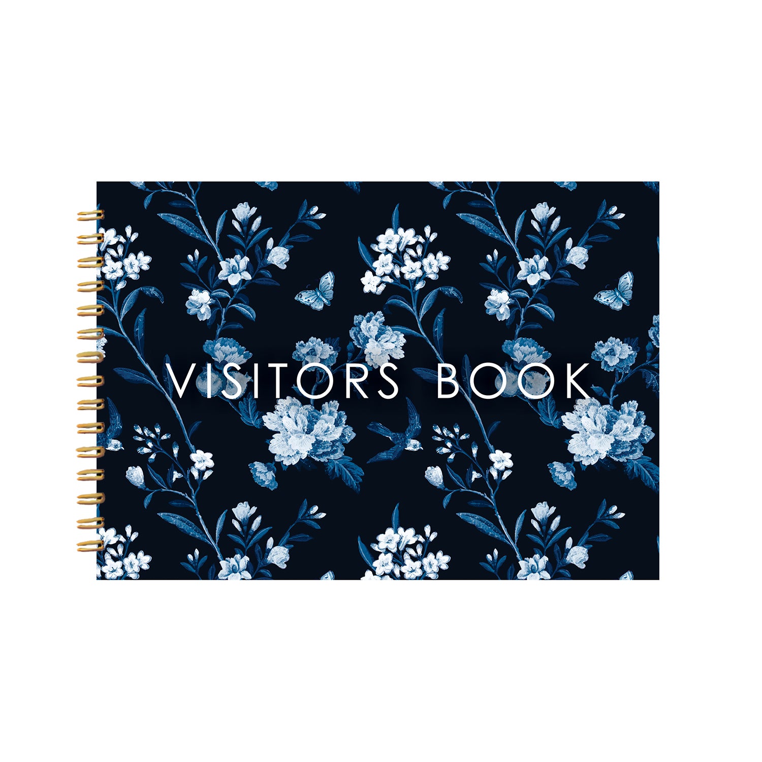 THE VISITORS BOOK - NAVY BLUE FLORAL