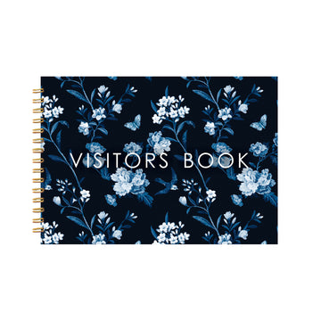 THE VISITORS BOOK - NAVY BLUE FLORAL
