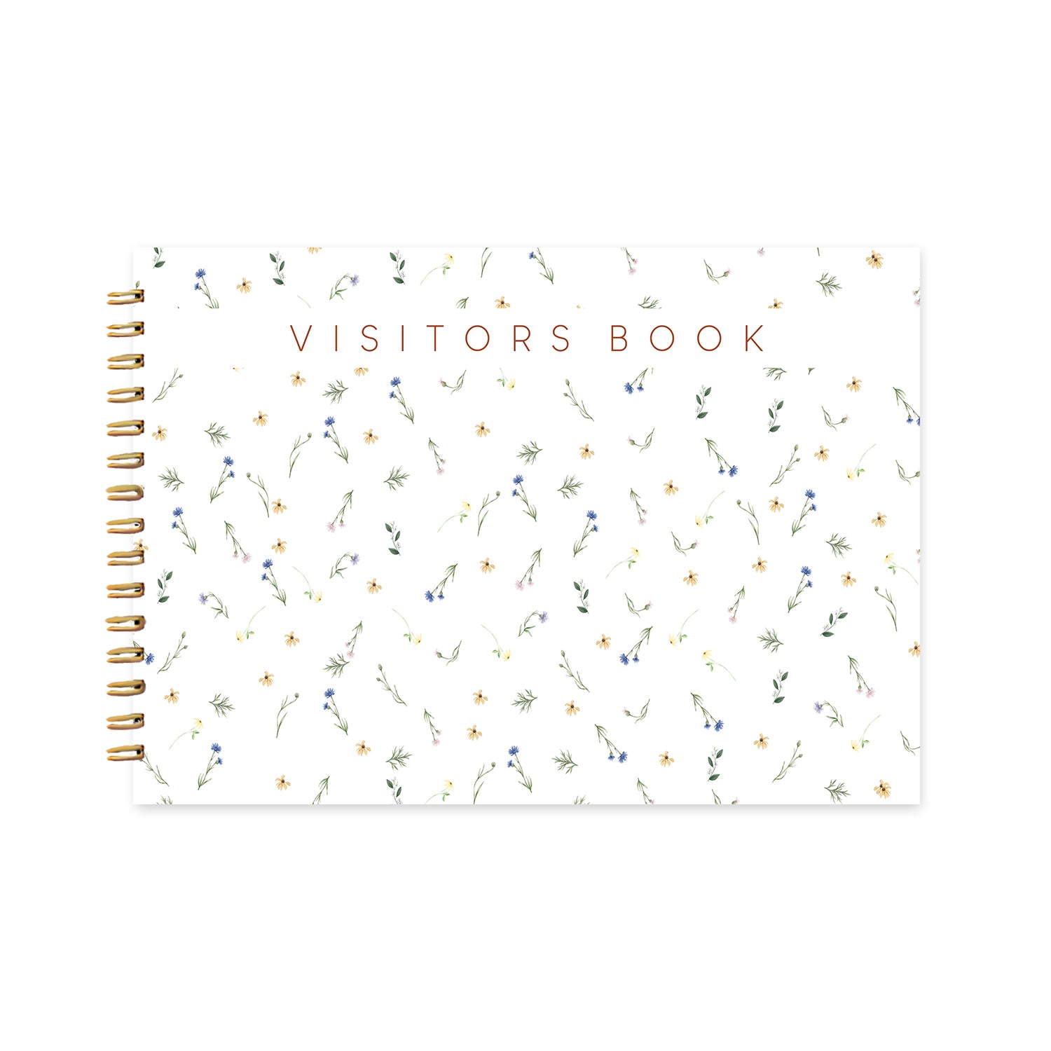 THE VISITORS BOOK - SMALL FLOWERS PATTERN WHITE