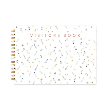 THE VISITORS BOOK - SMALL FLOWERS PATTERN WHITE
