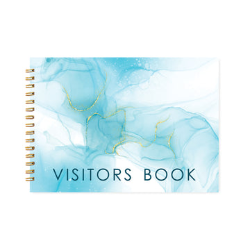 THE VISITORS BOOK - BLUE INK PATTERN