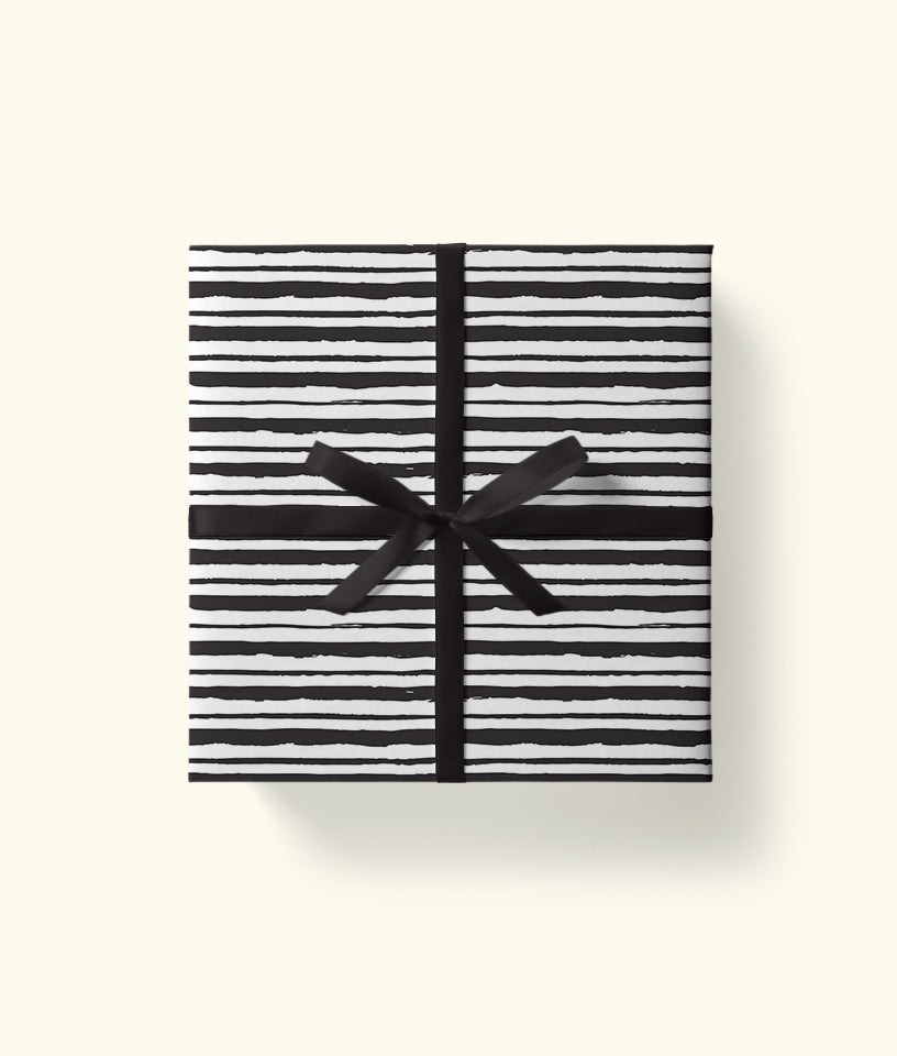 BLACK AND WHITE LINES- GIFT WRAPPING PAPER