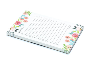 FLORAL TO DO LIST-  NOTEPAD