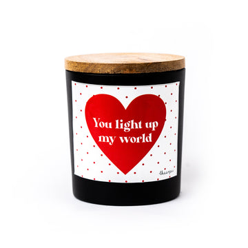 YOU LIGHT UP MY WORLD- LAVENDER SCENTED CANDLE