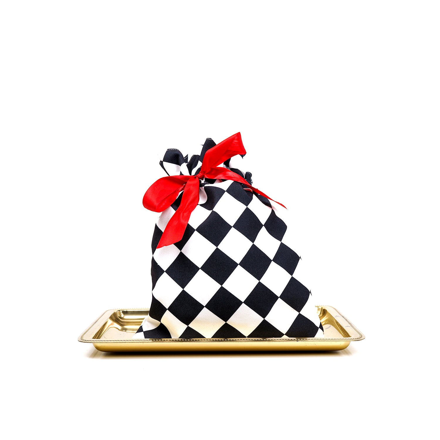 BLACK CHECKERED- GIFT BAG (MEDIUM)