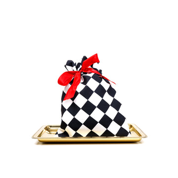 BLACK CHECKERED- GIFT BAG (MEDIUM)