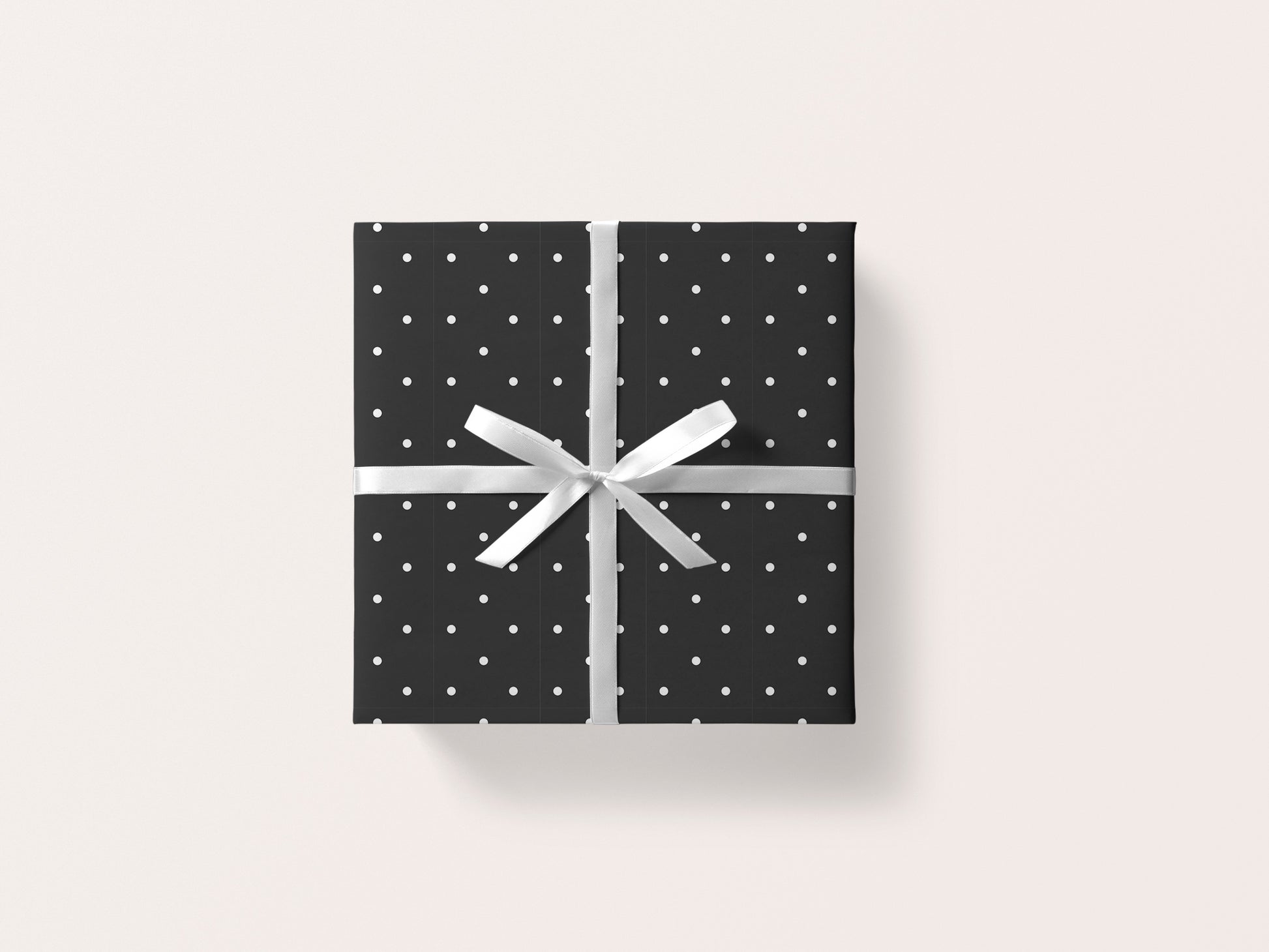 Black with White Dots — Rich Plus Gift Wrapping Paper Wholesale