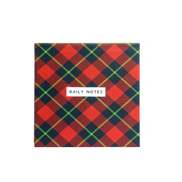 DAILY NOTES PLAID PATTERN- JOTTER NOTEPAD